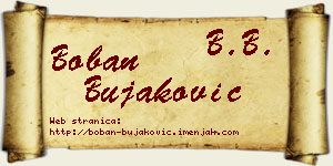 Boban Bujaković vizit kartica
